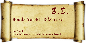 Bodánszki Dániel névjegykártya